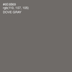 #6E6B69 - Dove Gray Color Image